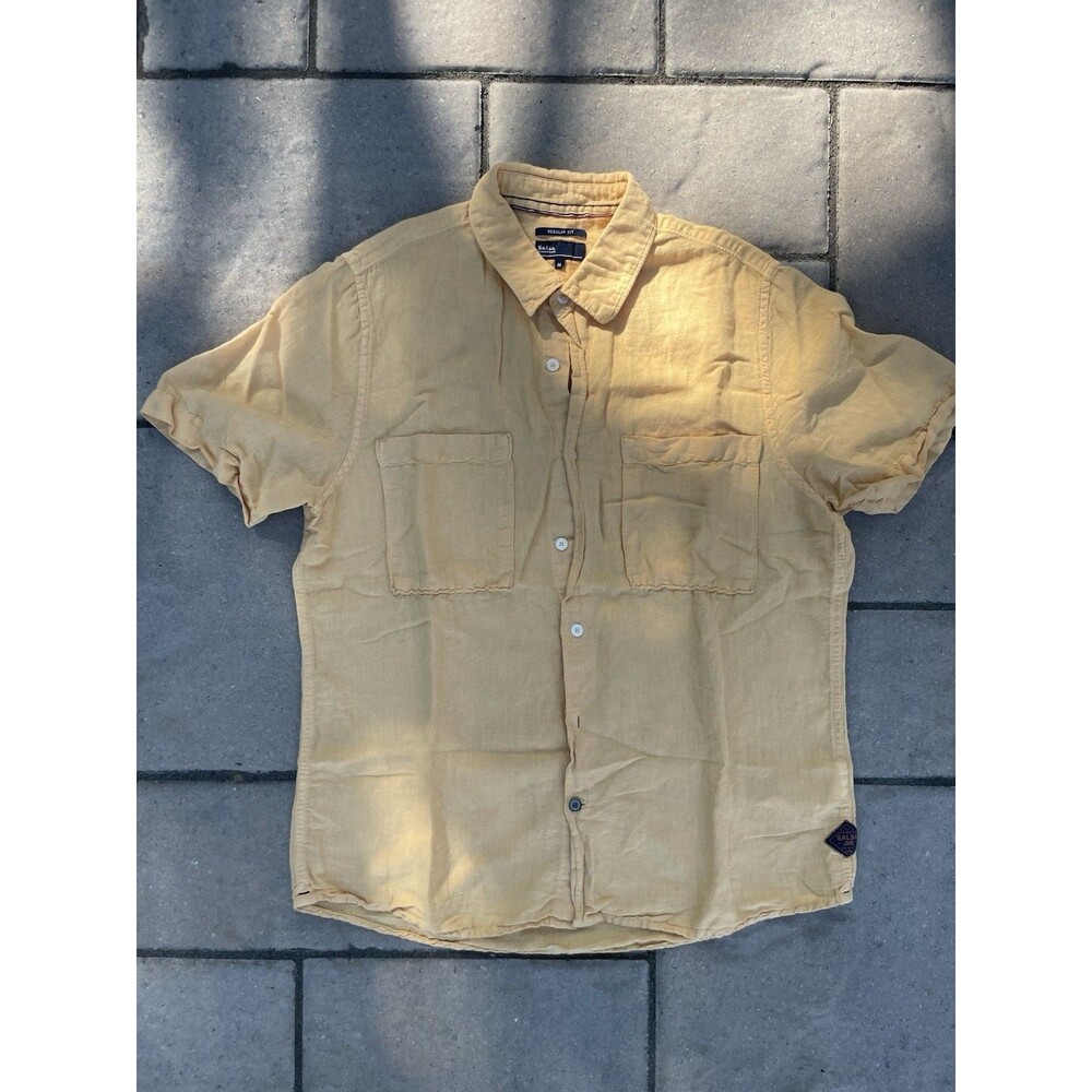 Salsa Denim Brand Men’s Linen Button Up Shirt Size Medium